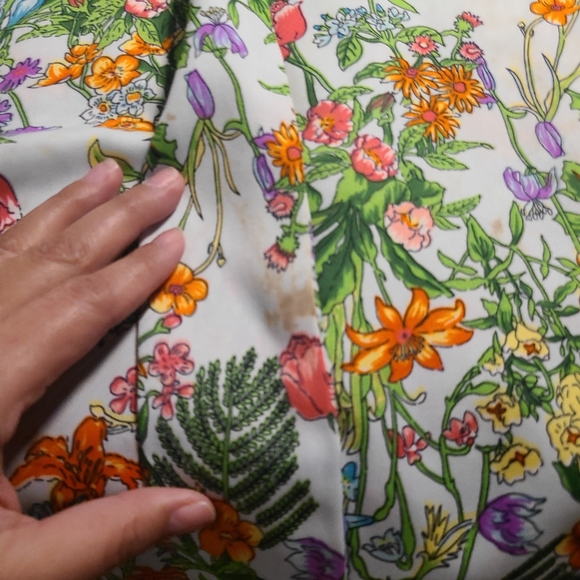 Vintage Concept Swirl 70s Bonwit Teller Floral Maxi Dress back Zip Read - Picture 13 of 16